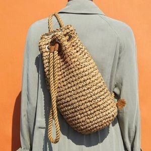 Zara Woven Backpack/Purse